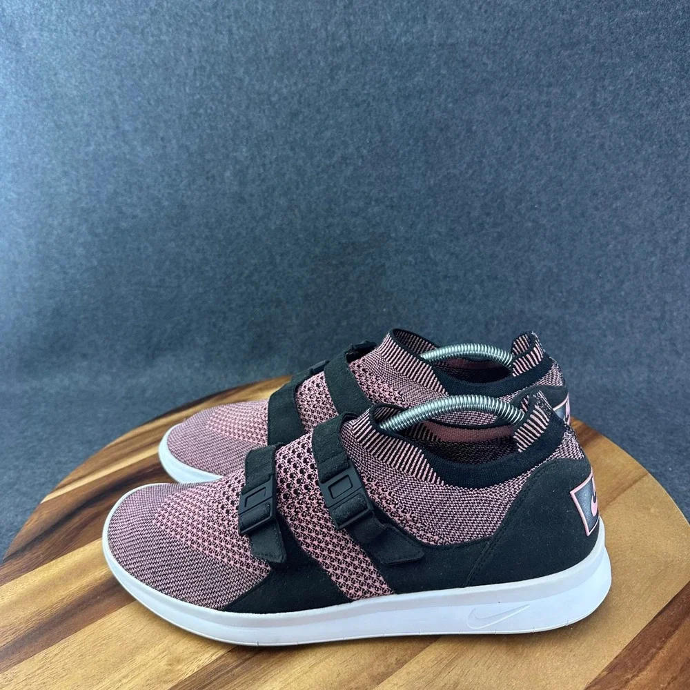 Nike Air Sock Racer Ultra Flyknit Mens 11 Pink Black Buckle Sneakers 898022-003